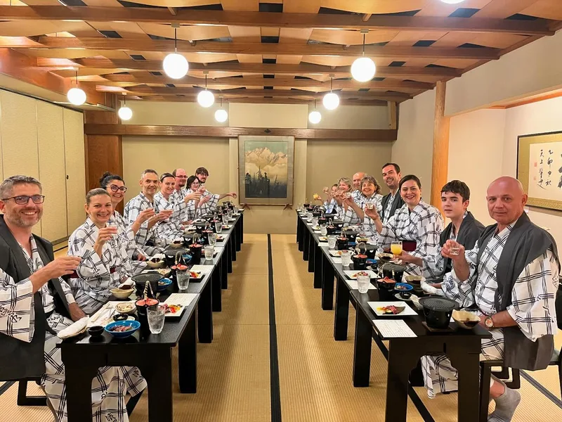Back to work. Back to network. #onsen #ryokan #kaiseki #shibuonsen #onsenegg #kokuyaryokan #yukata #backtowork #lovemyjo